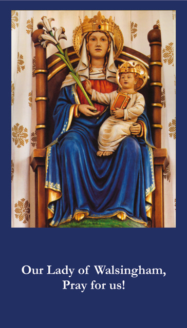 OUR LADY OF WALSINGHAM Prayer Card***BUYONEGETONEFREE***